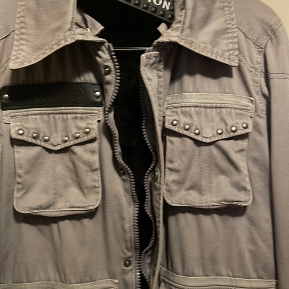 Rare🔥💥 Affliction limited Edition Unisex bomber jacket/coat w/ faux fur lining - Picture 8 of 17